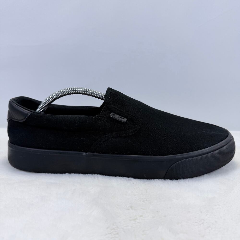 Lugz Bandit Black Canvas Slip On Mens Sneakers Size 10 Wide